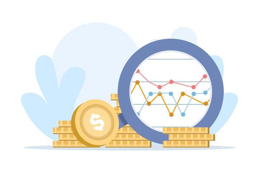 Personal finance and investment planning concept featuring saving strategies, investment options, and approaches to achieve better returns and financial growth. vector