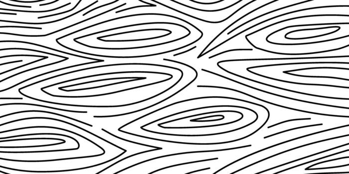 Abstract black and white linear pattern resembling wood grain or organic contours, creating a modern and artistic background texture for various design projects vector