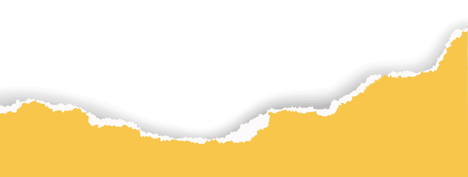 Ripped yellow paper with torn edges. Piece of teared sheet for frame, header and template design. Textured cutout shape for banner and collage. Rough stripe for scrapbooking. png