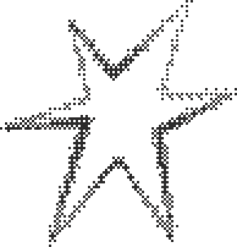 onregelmatig bitmap ster vorm geven aan. abstract willekeurig stekelig vonk met meetkundig funky knippert en stralen. y2k retro fonkeling png