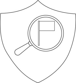 proteger presentando un aumentador vaso ese se enfoca en un bandera en el centrar vector