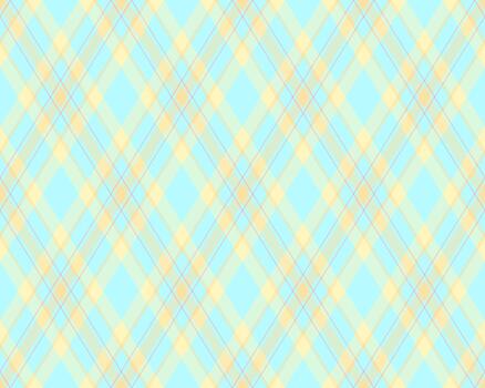 Pastel plaid pattern in soft blue and yellow tones. Ideal for textile design, backgrounds, website design, and stationery. vector