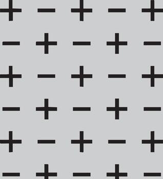 resumen modelo de alterno más y menos símbolos en un sutil gris antecedentes vector