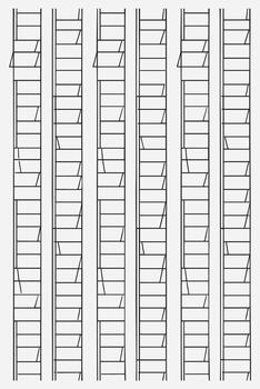 arquitectónico Plano bosquejo de un multi historia edificio fachada presentando numeroso abierto y cerrado persiana ventanas vector