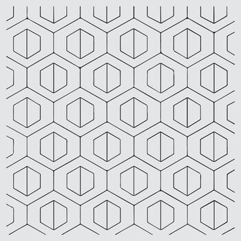 Abstract geometric hexagonal pattern with intersecting lines creating a modern and minimalist design vector