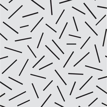 Abstract geometric pattern of randomly scattered black lines on a light gray background vector