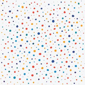 A vibrant abstract background featuring a dense scatter of colorful small dots and speckles on a white canvas vector