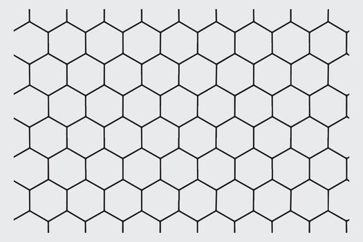 Intricate hexagonal grid pattern with a repeating geometric tessellation forming a honeycomb structure vector