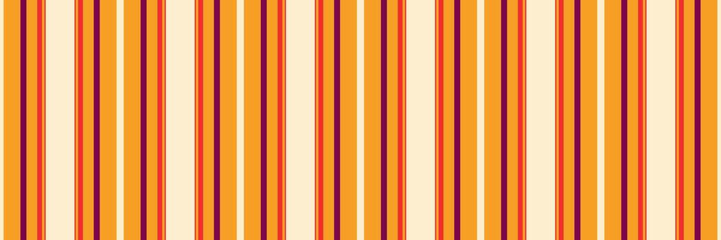 Ttore fabric pattern texture, sheet textile lines seamless. Tixties stripe vertical background in orange and red colors. vector