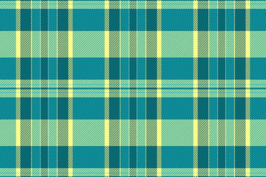 Simplicity texture pattern textile, long background check. Folded plaid seamless fabric tartan in cyan and lime colors. vector
