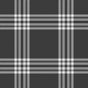 Classic pixelated plaid pattern in grayscale. Use for textile design, backgrounds, or web elements. Adds a timeless, subtle texture sophisticated vibe. vector