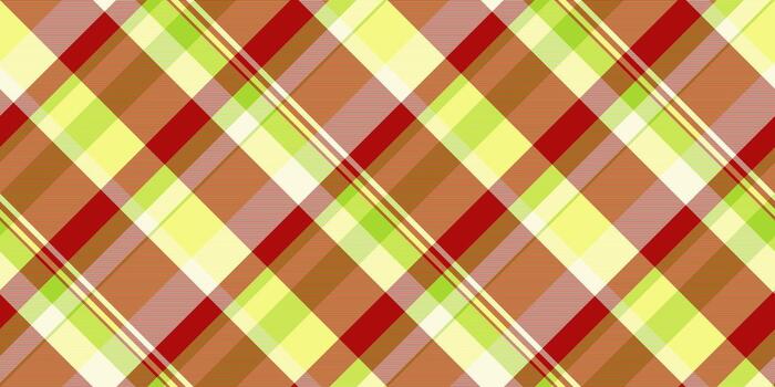 yo tela antecedentes textil, Nueva York cheque textura . cortar fuera sin costura tartán tartán modelo en Lima y rojo colores. vector