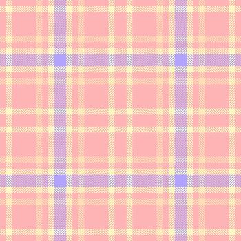 Pastel plaid pattern. Pink, yellow, and blue create a soft, versatile texture. Ideal for backgrounds, textiles, or whimsical designs. Adds a cozy, gentle touch. vector