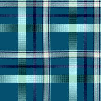 Classic pixelated tartan pattern in cool, calming blues. Perfect for backgrounds, textiles, or adding a retro touch. Evokes comfort and tradition. vector
