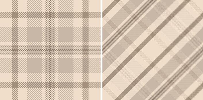 Texture textile of fabric check pattern with a plaid background tartan seamless. Set in popular colors. Classic wool coats. vector
