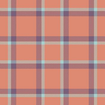 Seamless plaid pattern. Pixel art style tartan design in warm earthy hues. Versatile for backgrounds, textiles, and digital design. vector