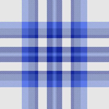 Blue plaid pattern for backgrounds, textiles, and designs. Classic tartan illustration. Pixelated texture for web or print use. vector