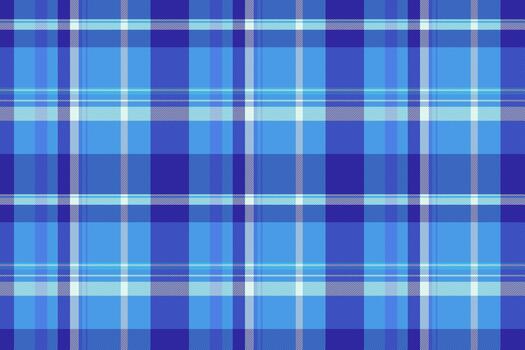 Multi fabric seamless , styled check background textile. Loft texture pattern plaid tartan in cyan and blue colors. vector