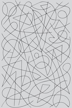 Abstract chaotic network of intersecting lines and geometric shapes creating a complex visual pattern vector