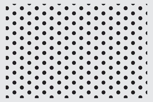 Classic black polka dot pattern on a white background offering a timeless and versatile design element vector