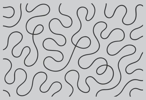 resumen negro continuo línea modelo en un ligero gris antecedentes con orgánico ondulado formas y fluido curvas vector