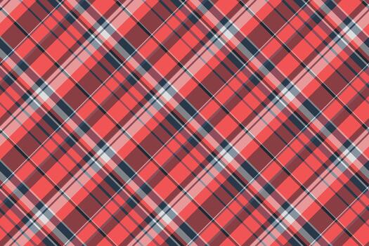 Classic plaid pattern. Red, pink, gray and navy hues create a timeless design. Ideal for backgrounds, textiles, apparel, or festive themes and creative projects. vector
