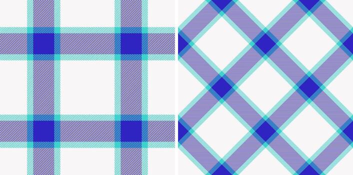 Tartan background seamless of texture fabric with a check textile plaid pattern. Set in cold colors for valentines day outfit inspiration. vector