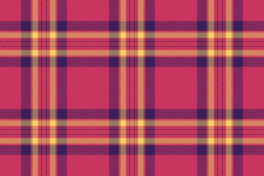 vibrante tartán modelo con un pixelado estético. ideal para textiles, digital antecedentes, o retrotemático proyectos necesitando un toque de Clásico encanto. vector