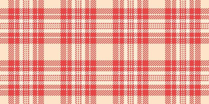Preppy background check, deep pattern seamless fabric. Famous plaid texture tartan textile in red and light colors. vector