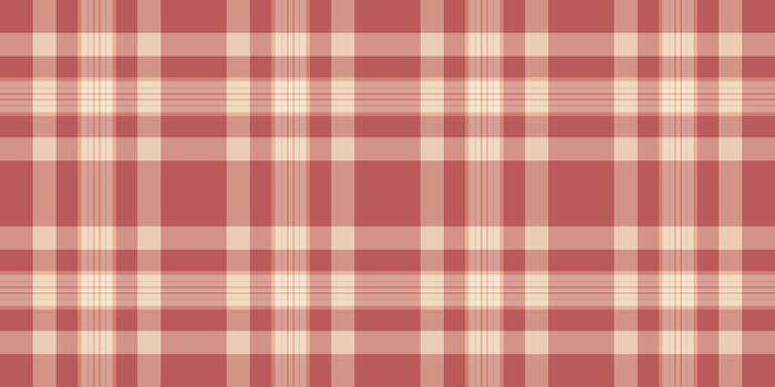 Checkered fabric tartan background, creation plaid check pattern. Revival textile seamless texture in red and light colors. vector