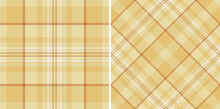 Warm beige plaid patterns, evoking autumn vibes. Use for backgrounds, fabrics, or graphic design projects requiring a classic, textured aesthetic. vector