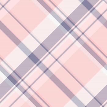 Soft, modern plaid pattern in pastel pinks, grays, and whites. Versatile, seamless design for backgrounds, textiles, and web projects. Ideal for feminine designs. vector