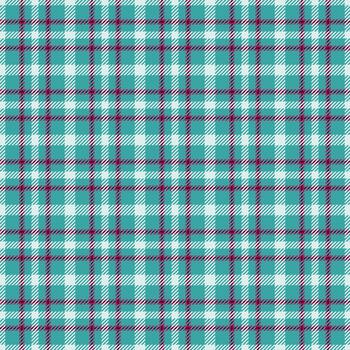 Classic plaid pattern with teal, pink, and white hues. Seamless texture for backgrounds, textiles, or design projects. Versatile, vibrant, and timeless. vector