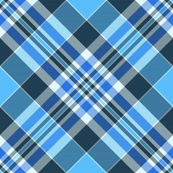 Industry plaid background seamless, silky check textile. Refresh fabric texture tartan pattern in cyan and light colors. vector