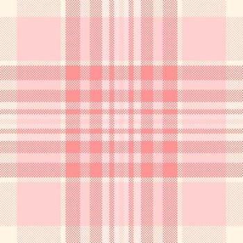 Isolation pattern texture check, marriage tartan plaid seamless. Sheet fabric background textile in light and red colors. vector