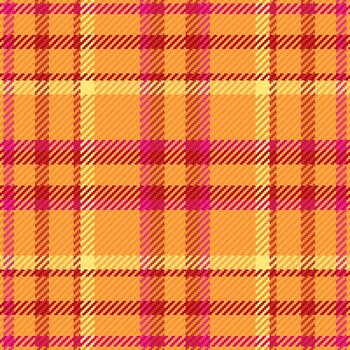Warm plaid pattern. Textile design with orange, red, and yellow hues. Ideal for backgrounds, fabric prints, or autumnal themes. Versatile, cozy texture. vector