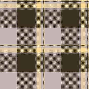 Geometric plaid pattern. Pixelated seamless texture in neutral tones brown, beige and grey. Ideal for backgrounds, textiles, crafts, or graphic design projects. vector