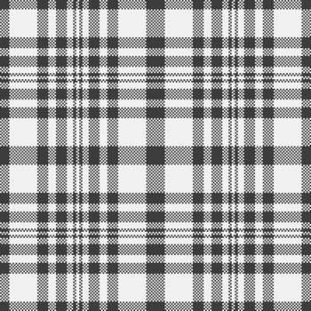 Classic monochrome plaid pattern. Timeless textile design for backgrounds, apparel, or graphic projects. Seamless repeat. Tradition, style and texture. vector