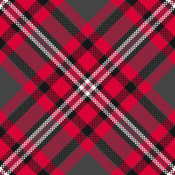 Pink tartan texture background, neutral textile check plaid. Independence day seamless fabric pattern in red and grey colors. vector