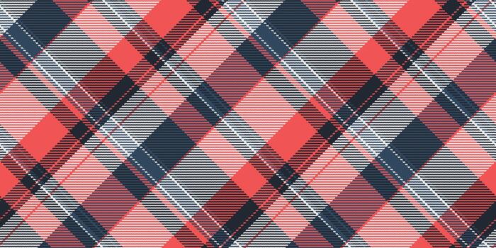 Classic plaid pattern design in coral, navy and white. Versatile backdrop for textiles, branding, or backgrounds. Represents tradition with a modern twist. vector