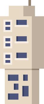 Building structure representing urban apartment and city architecture vector