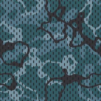 Seamless camouflage pattern overlaying a mesh texture vector