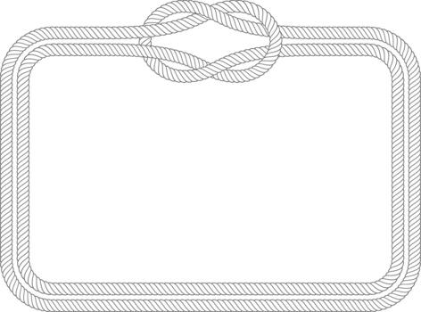 Rope frame creating knot border for text vector