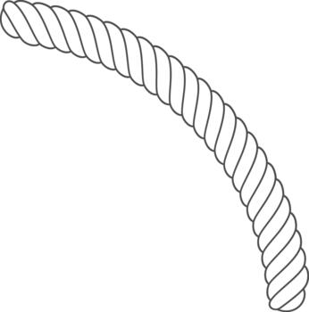 contorno cuerda formando curvo diseño elemento vector