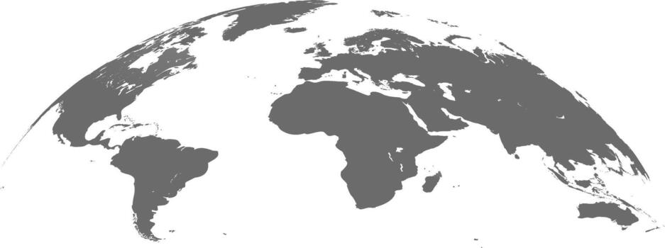 World globe projecting continents in a spherical map vector