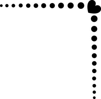 Black rounded dot border creating decorative frame vector