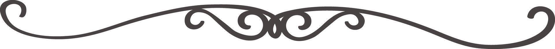 Decorative swirl divider separating text or content vector