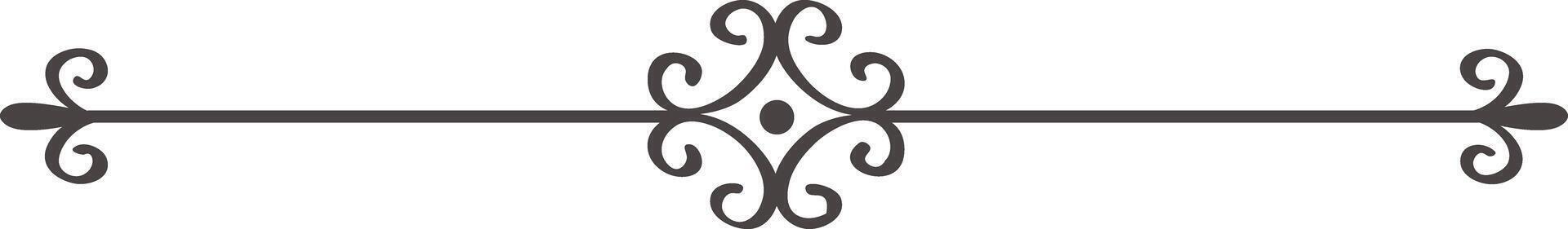 decorativo gráfico elemento separando texto con volutas vector