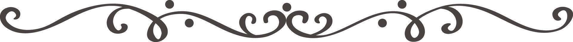 Decorative scroll dividing line with elegant flourishes vector