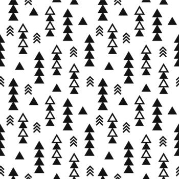 Abstract geometric black triangles seamless pattern vector